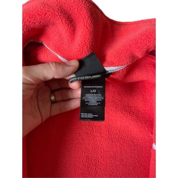 The North Face Womens Vest Full Zip Orange Pink L Fleece - Picture 4 of 9